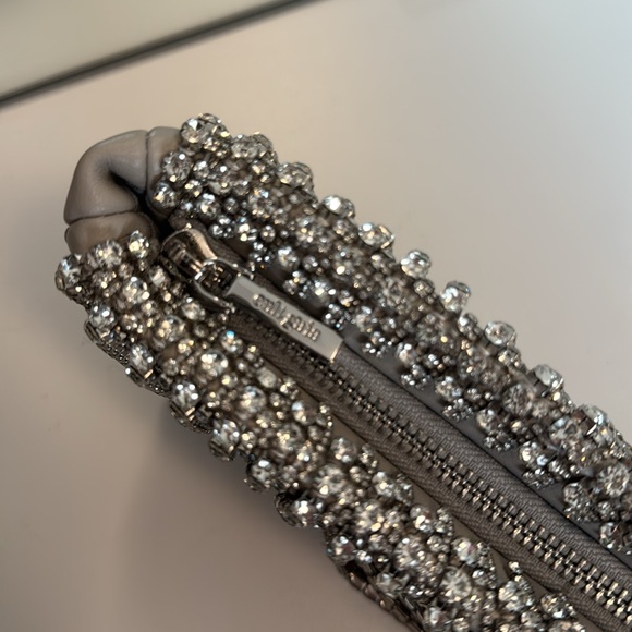 NWT CULT GAIA LAEL CLUTCH IN LIGHT GRAY + CRYSTALS🪩 - Picture 12 of 13